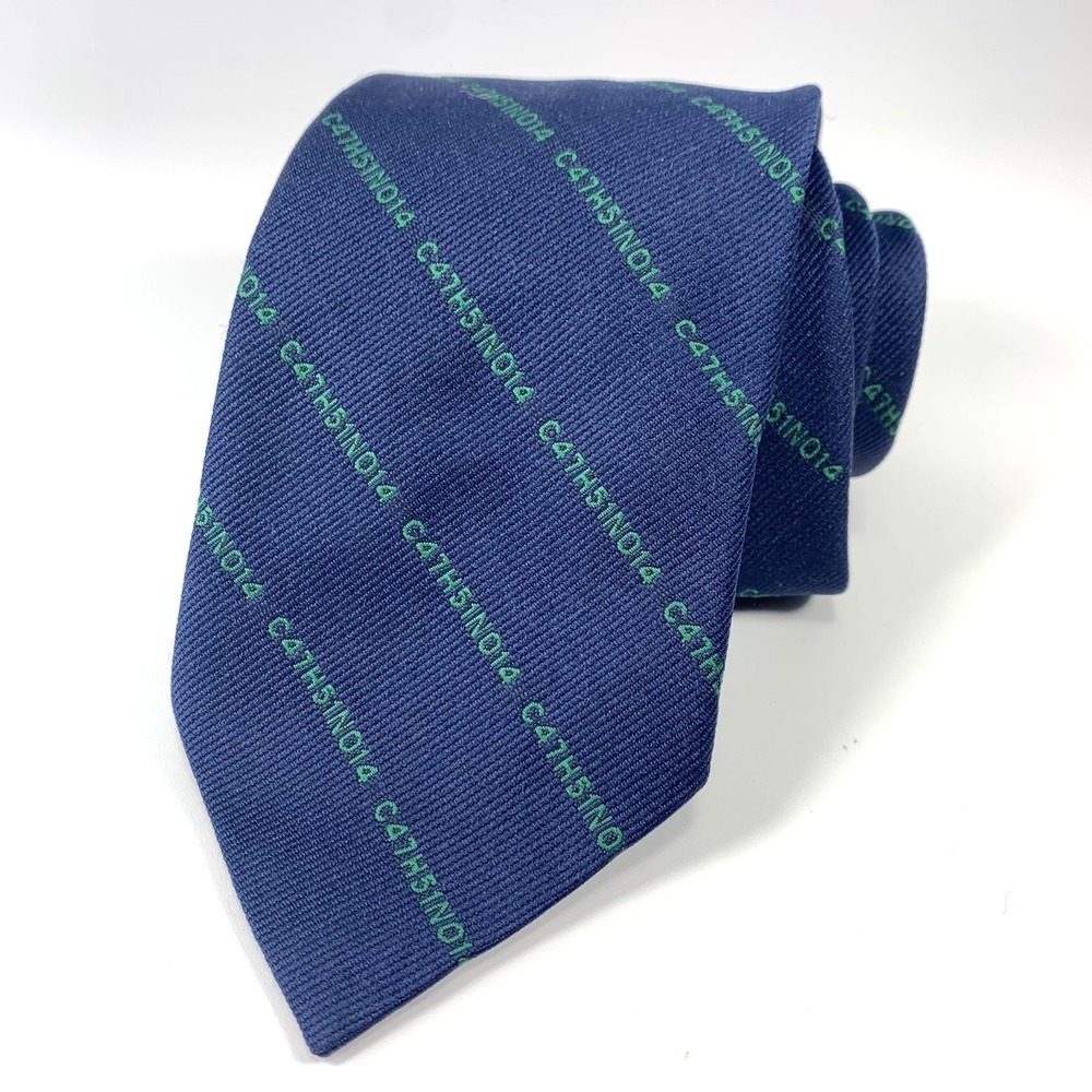Vintage Chippmunk Creations Mens Tie Blue 'C47H51NO14' Chlorophyll Science RARE